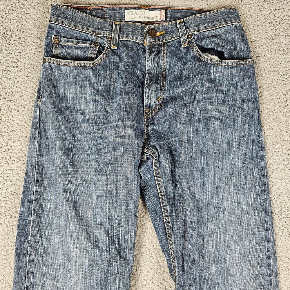 Levis 559 Jeans Mens 31x30 Blue Stonewash Relaxed Straight Comfort Work Red Tab